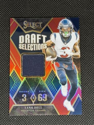 2023 Panini Select #DSM-NTD Tank Dell Draft Selections Memorabilia Red Prizm