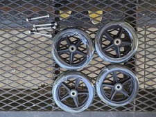 4 Pack 6 Inch Rubber Wheel Replacement for Wheelchairs  Walker Casters
