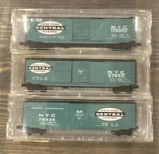 N Scale *NEW YORK CENTRAL* Box Car Set #47056, 78926, 176252 -Micro Trains 31192