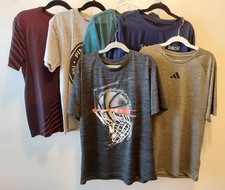 6 Boy's T-Shirts Bundle / Adidas, Under Armour, Tek Gear, etc. / Size L / EUC