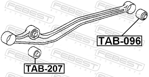 Fits FEBEST TAB-096 REAR LEVER SILENT BLOCK TOYOTA LAND CRUISER FJ,FZ ⭐UK Stock⭐