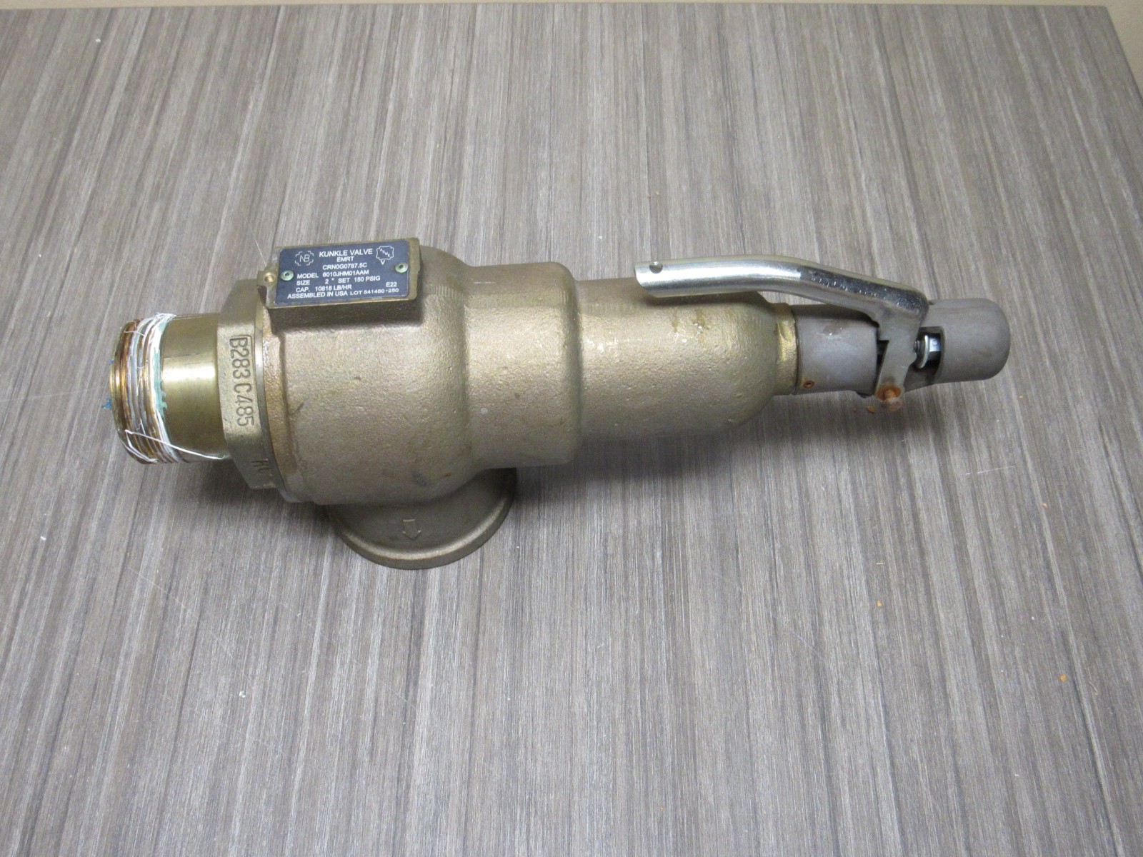 Kunkle 6010JHM01AAM 2" pressure relief safety valve 150 psi 10,818lb/hr