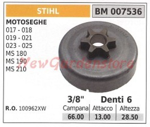 Ritzel Kupplung KettensäGe Stihl 017 018 019 021 023 025 007536 100962XW-image