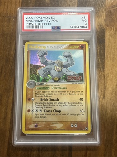 Machamp graded PSA 3 for sale on eBay