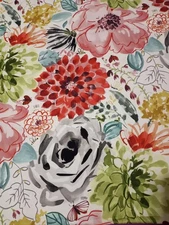 Swavelle Mill Creek Floral Upholstery Fabric Cr & Multicolor  45" X 2 Yds