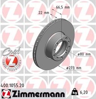 2X Zimmermann Bremsscheibe Coat Z 400.1055.20 FüR Mercedes SL C107 R107 350 107