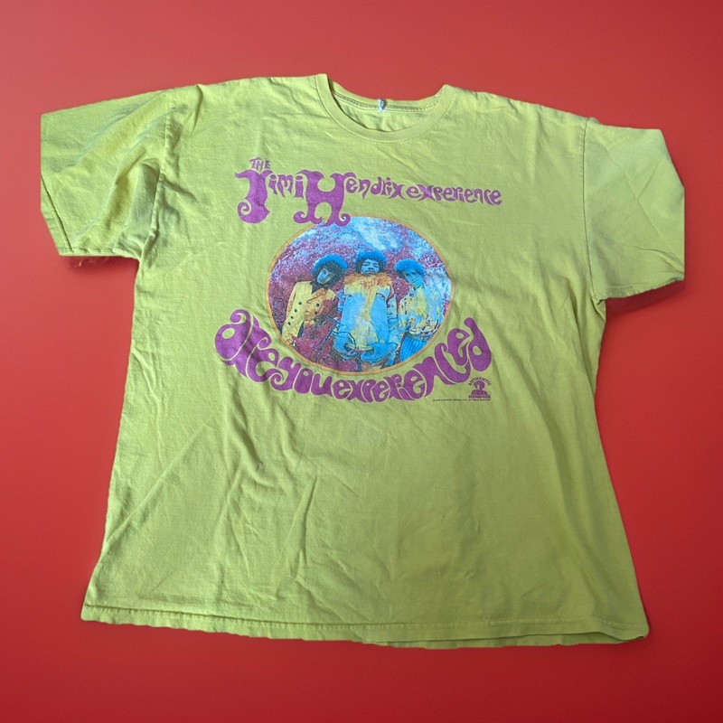 Y2K Jimi Hendrix Shirt Mens L  Are You Experienced Album Cover Music Rock Band