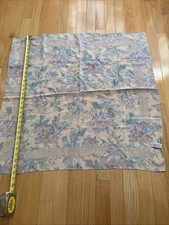 Vintage 80s Liz Claiborne Silk Scarf Pastel Floral Made in Japan Square 30"