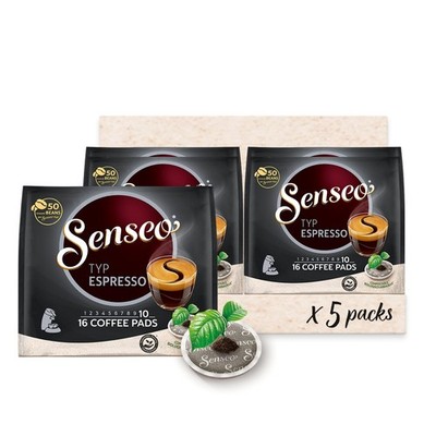 Pads Typ Espresso, 5 x 16 Getränke, 80 Kaffeepads