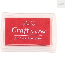 Non-Toxic Water-Based Craft Stamp Ink Pad for Paper  Fabric - Red 75mm x 52mm