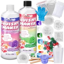 Liquid Silicone Squishy Maker Kit - 36oz 1:1AB Fast Cure Soft Elastic White
