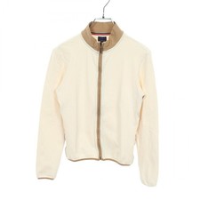 MONCLER Jersey Blouson Jacket Nylon Bianco Beige Usato Donna Taglia S