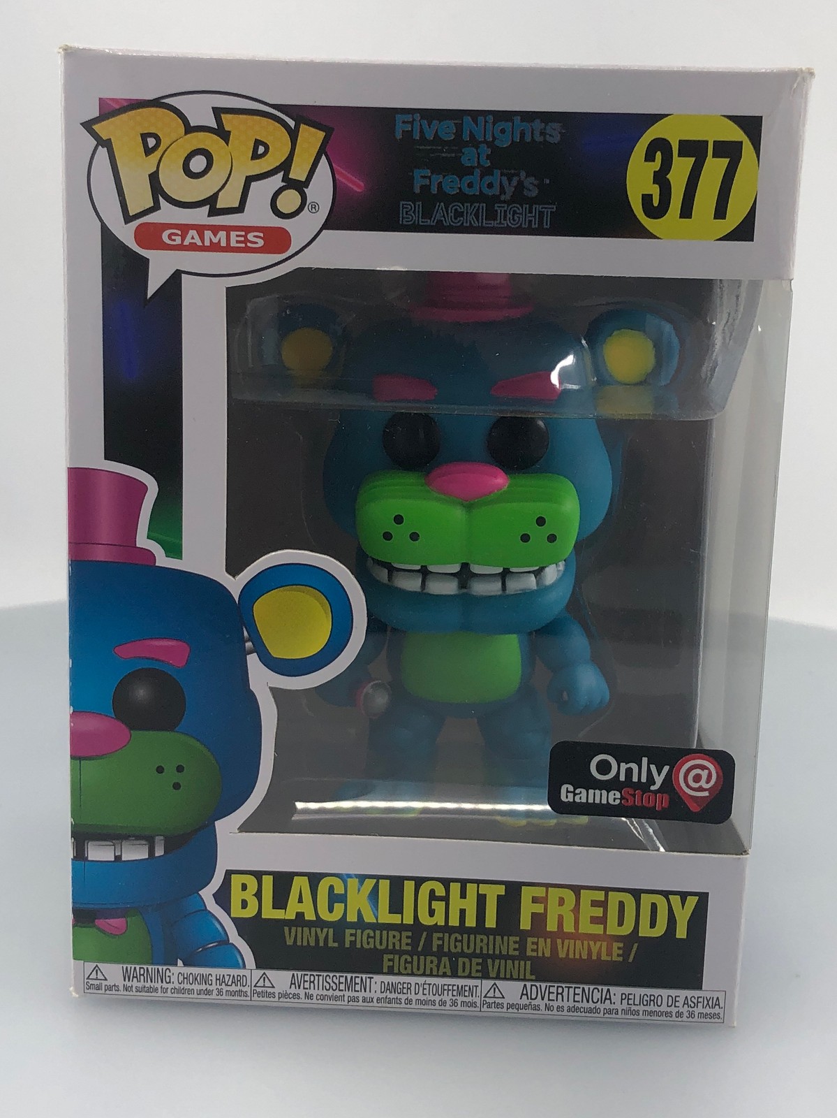 Freddy Fazbear Blacklight #377 Damaged Box See Pics
