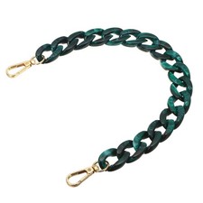 15 Inch Acrylic Chain Purse Strap Replacement Luxury Handbag Strap Green White