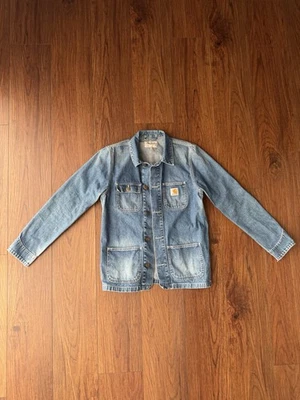 Carhartt WIP Work In Progress Denim Michigan Chore Coat Size Small
