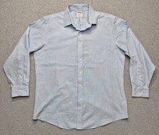 Brooks Brothers Shirt Mens 16.5 32/33 Blue 1818 Regent Fit Plaid Non Iron Dress