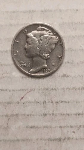 1939-S Mercury Silver Dime,  Fine Condition, But You Judge.      697.