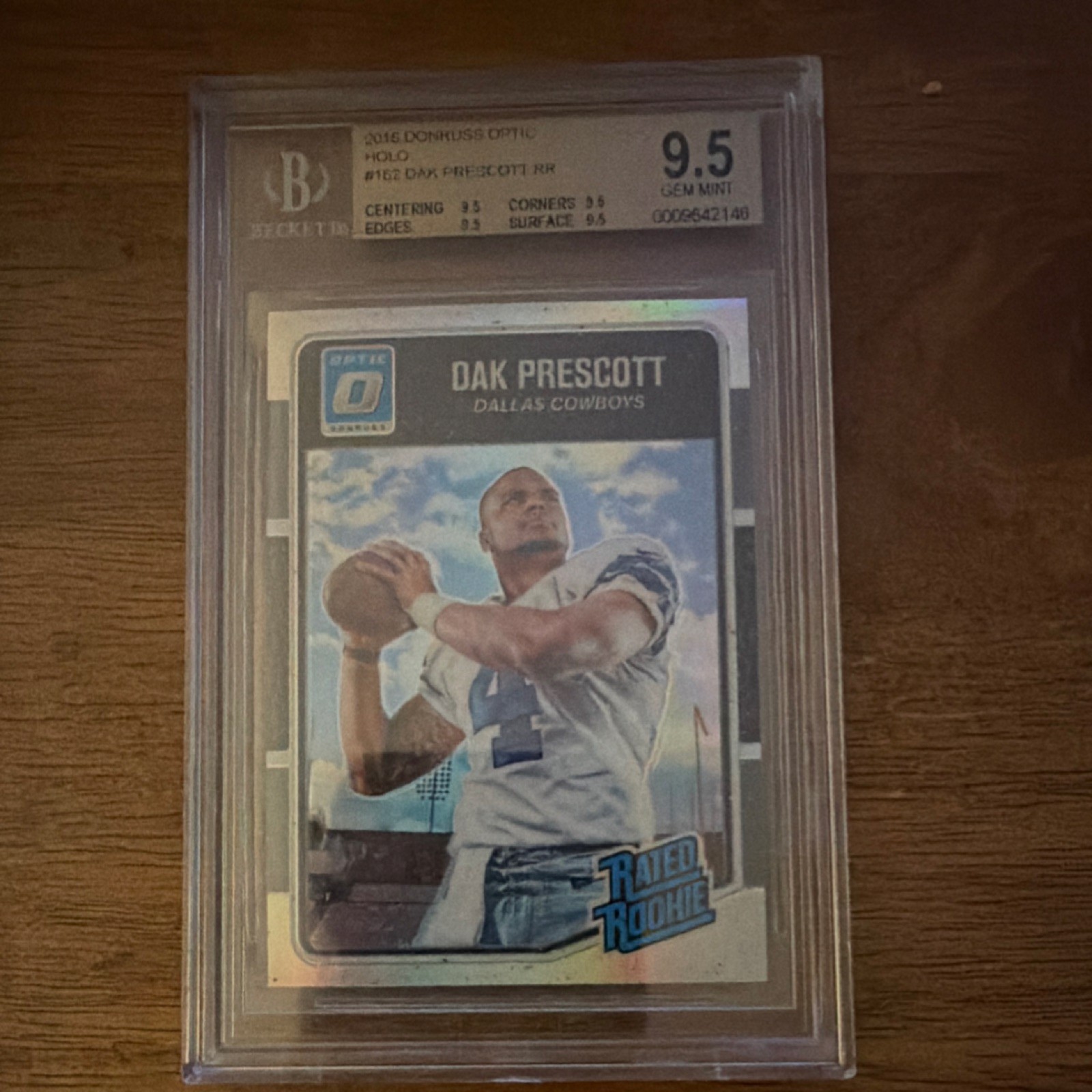 2016 Panini Donruss Optic Dak Prescott RR Holo #162 Cowboys BGS QUAD 9.5’s