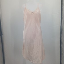 Vintage Intimate Moments Peach Satin Slip Dress Womens Large Nightwear Lingerie