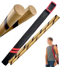 Escrima Sticks Pair 26" 28" 30" 32" 36" Rattan Kali Arnis Spiral Burnt Add Case