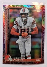 2025 Topps Chrome Denzel Ward Leather Refractor SP #74 Browns