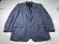 Vintage Brooks Brothers Blazer Sport Coat Men s 42R Houndstooth blue Wool Silk