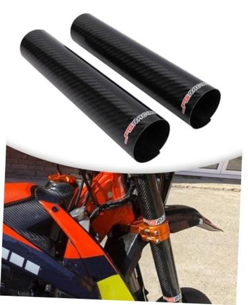 Motorcycle Carbon Fiber Fork Wrap Boots, 250mm, 2 PCS Length: 250 mm