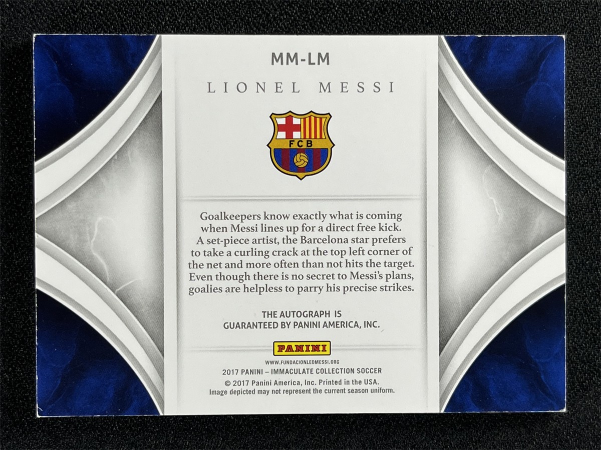 2017 Panini Immaculate Collection Lionel Messi #MM-LM Modern Marks Auto /25 view 2