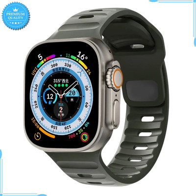 Silicone Strap For Apple Watch Series  9 8 7 6 3 Unisex Sport Wristband Bracelet