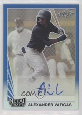2021 Leaf Metal Draft 1990 Blue Rainbow 6/35 Alexander Vargas #LA-AV1 Auto ht1