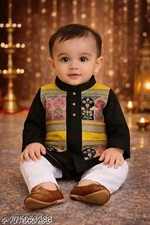 Boy Kurta and Pajama with kothi set  Party  Festival Wear Ethnic Kurta set