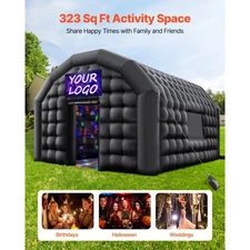 Inflatable Nightclub, 19.7 x 16.4 x 12 ft Inflatable Party Tent with 680W Blower