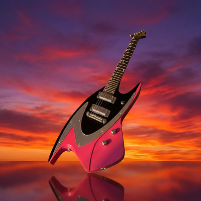 #ad Purple Shark Electric Guitar Backlund JBD400 Solid Body Basswood Body Rosewood $242.10