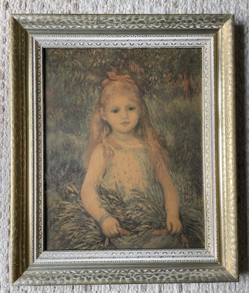 Pierre-Auguste Renior (1841 - 1919) 印象派印刷年轻女孩肖像 — 第 4/4 张图片