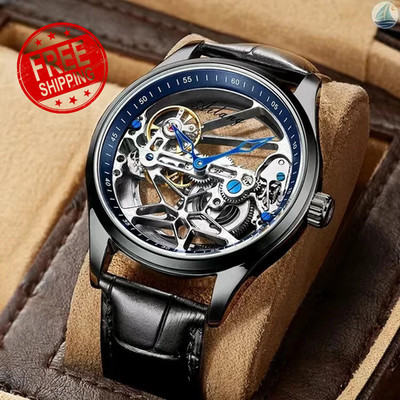 AILANG 8625 Skeleton Automatic Watch Men's Steampunk Hollow Mechanical