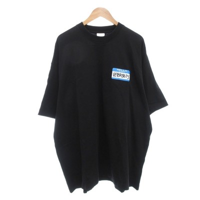 Vetements Limited Edition Hello My Name Is T-Shirt M Logo Oversize Black