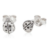Paar Ohrstecker MarienkäFer 8Mm Silber 925 KäFer Amulett Keltische Ohrringe