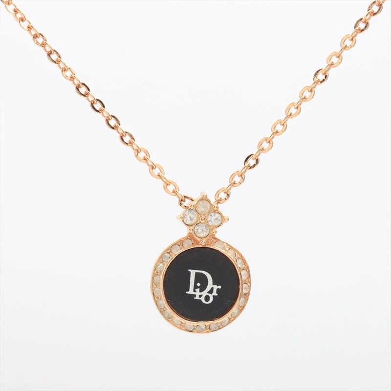 Collana logo Christian Dior nero x oro WS15328