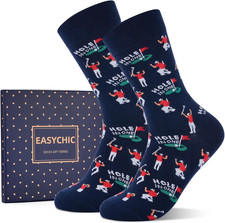 Funny Golf Socks for Men, Novelty Crew Socks Size 8-12, Golf Gifts for Men, Humo