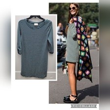 Anthropologie Everly Shirt Dress Striped Everyday Casual Basic M