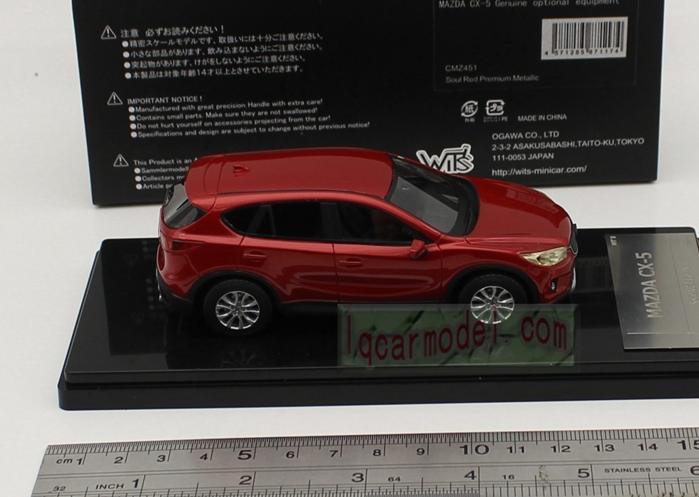 1/43 WIT'S MAZDA CX-5 CX5 Red color CMZ451 Resin Collectible Car
