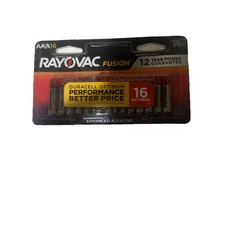 Rayovac Fusion AAA Alkaline Batteries 16 pk Carded