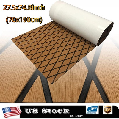 #ad EVA Boat Flooring Foam Sheet Yacht Teak Decking Lightbrown Carpet Diamond Blocks $59.99