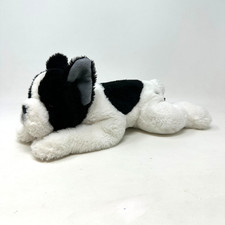 FAO Schwarz French Bulldog Plush Stuffed Animal Adopt A Pet Black White