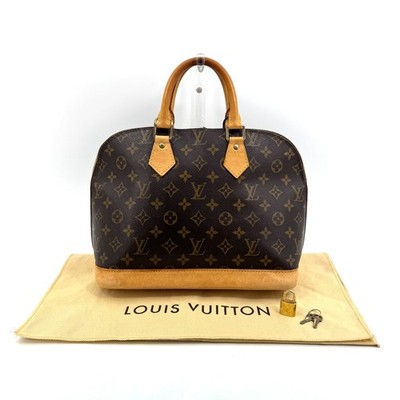 Louis Vuitton Alma Hand Bag Monogram Brown Authentic