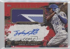 2021 Topps Inception Patch Red 16/25 Edward Olivares #APC-EO Patch Auto w4h