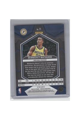 2023-24 Panini Mosaic #71 Bennedict Mathurin Reactive Yellow