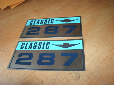 1963 1964 AMC RAMBLER AMBASSADOR 287 VALVE COVER DECALS | eBay