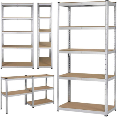 35''W x 16''D x 71''H Metal Muscle Rack 0.02'' Thickness Garage Shelving 5 Shelf US