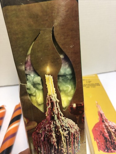 2 Pair 12” Multicolor Drip Color Candle - Picture 3 of 5